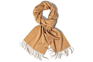 POINROLL 100% Cashmere Scarfs for Women, Pashmina Wraps Fringed Edges, 71"x 12", Lightweight and Warm Winter Collection
