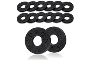 TEAAHA 12 Pcs Guitar Strap Locks, Silicone Guitar Strap Holder, Premium Straps Blocks, Guitars Protector Black Rubber Secure Blocks Protector, Black