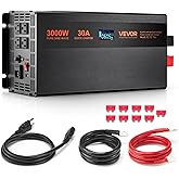 VEVOR Sump Pump Battery Backup System, 3000W, Auto Switches to Battery Inverter for Continuous Sump Pump Operation, Pure Sine