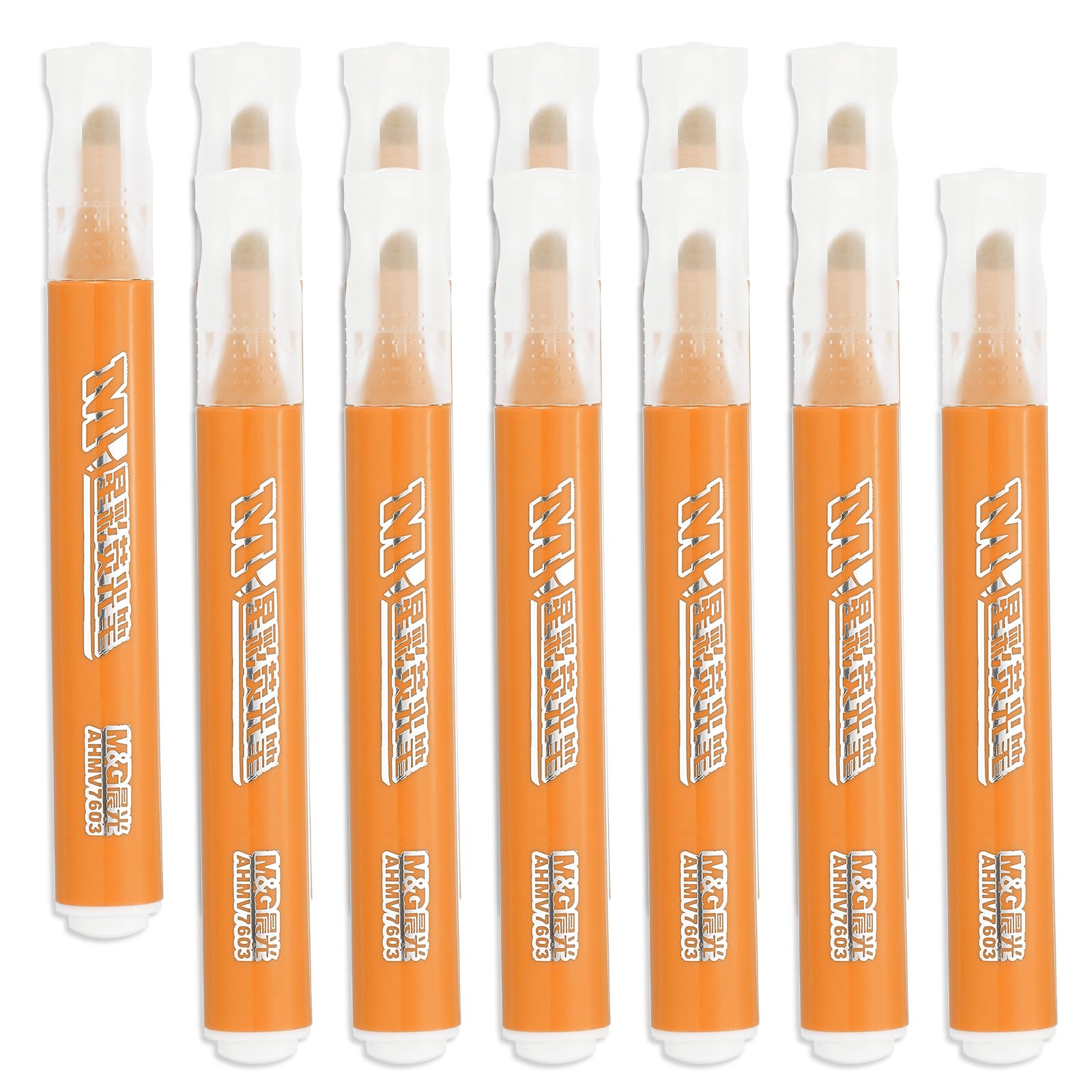 M&G Orange Highlighter, 12 Pack High Lighters Highlighters No Bleeds Highliters Pens Neon Cute Highlighters Bulk Clear View Bright Tip Marker for Books