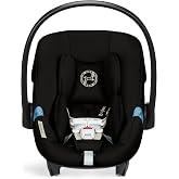 Cybex Aton G2 with Load Leg Base Infant Car Seat - Moon Black | Lightweight Travel Car Seat for Baby &amp; Infant, Rear-Facing Only, Ages Up to 18 Months, Easy Installation