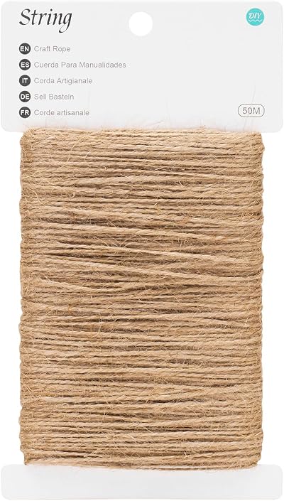 Kinglake 50m Garden Twine String 2mm Brown Jute for Crafts Gardening Gift