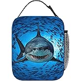 Kids Lunch Bag Lunch Box for Boys Girls Women Men, Reusable Insulated Lunch Tote Bag, Thermal Cooler Sack Food Handbags High Capacity for School Work Travel Picnic (Shark)