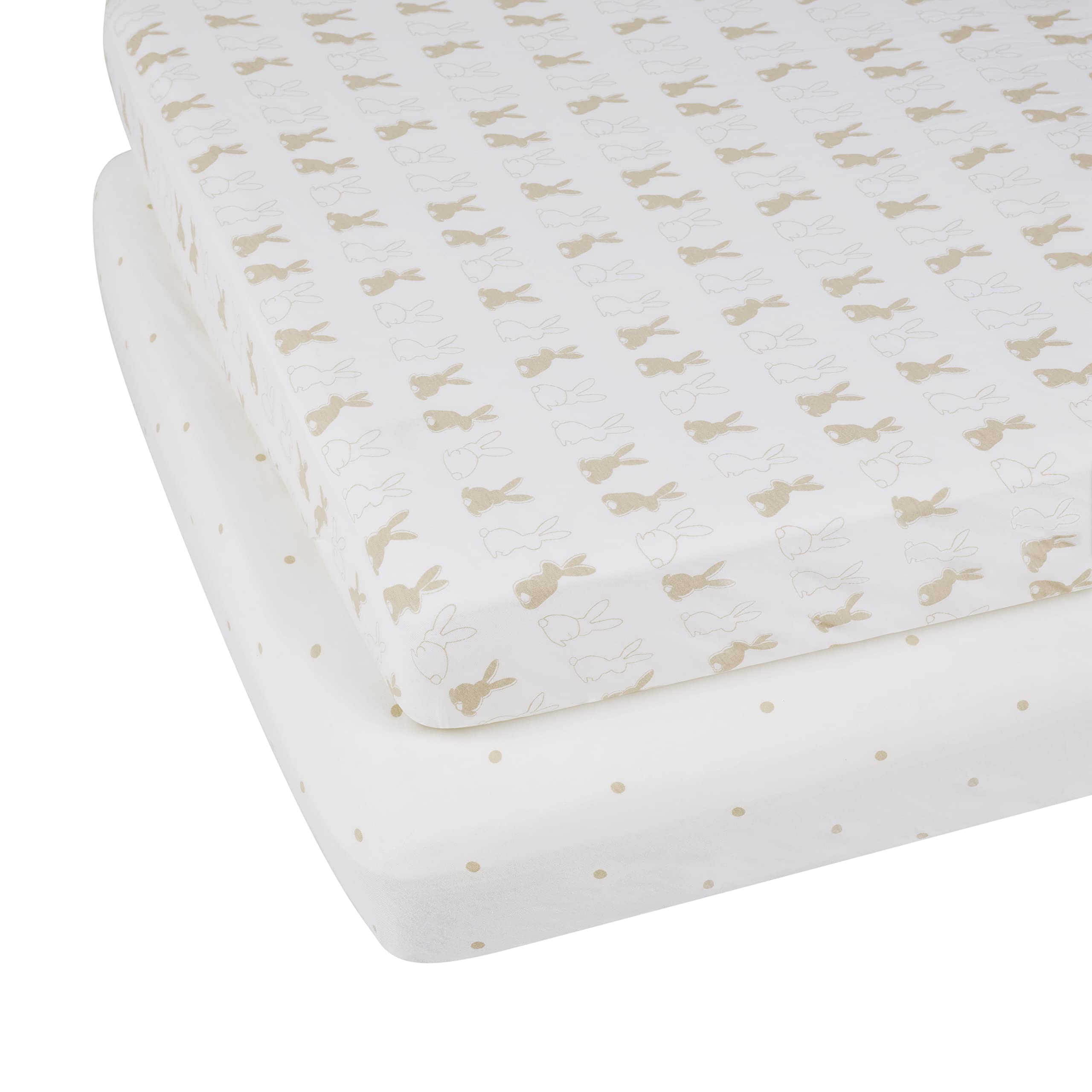 Ickle Bubba Cot Bed Sheets (2 Pack) - Bunnychino
