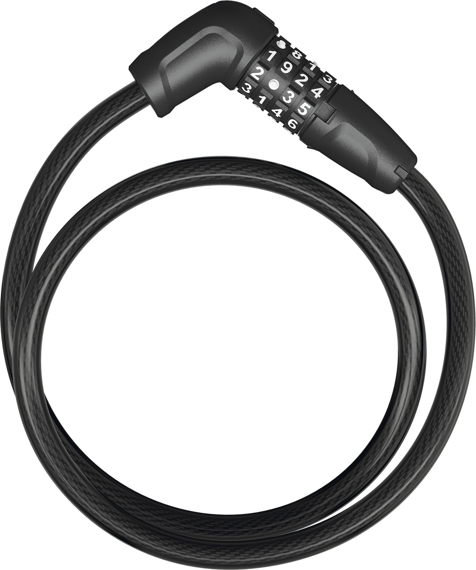 ABUS cable lock Tresor 6412C + SCMU holder - Combination lock, individually adjustable - Steel cable with plastic coating - security level 4