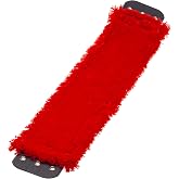 UNGER Commercial SmartColor MicroMop 15.0, Red Microfiber Mop Pad MM40R | Heavy-Duty Floor Cleaning for Stone &amp; Tile Floors; 16" Wet Dry Mop Pad; Ergonomic Design; Built for up to 500 wash cycles