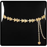 Navoky Star Waist Chain Silver Women Belly Chain Fashion Body Chains Waist Belt Jewelry Accessory for Dress and Pants