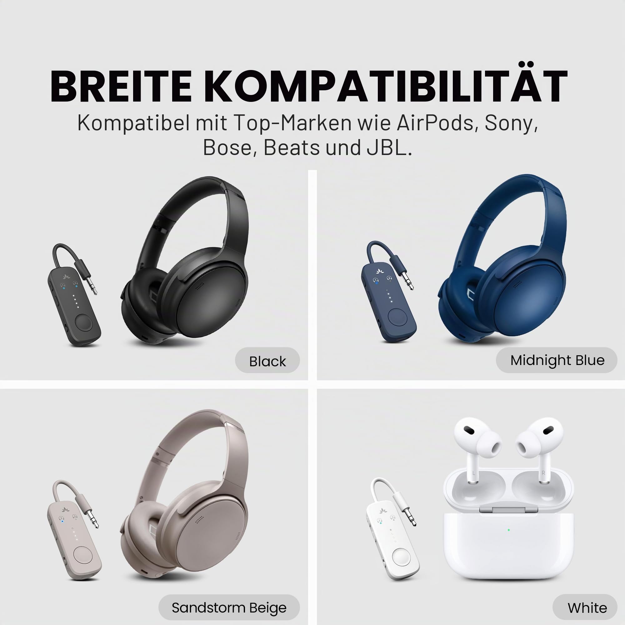 Avantree Relay - Flugzeug Bluetooth Adapter für 2 AirPods oder Kopfhörer 8