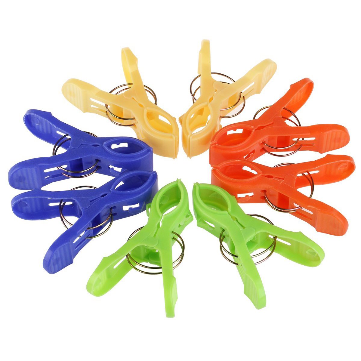 Bluelans® 8pcs Large Sized Bright Color Plastic Beach Towel Clips Quilt