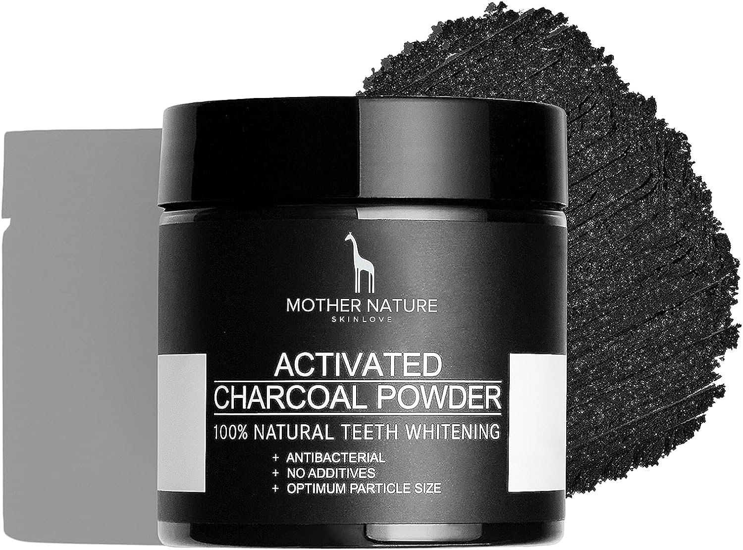 Activated Charcoal Powder for Teeth Whitening and Teeth Cleaning - VEGAN NATURAL COSMETICS - Premium Teeth Bleaching for Naturally White Teeth