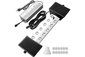 Toemics Ultrasonic Fogger, 12 Head Ultrasonic Mist Maker, 9000ml/H 400W Pond Fogger with Buoy, IP67 Waterproof Power Supply for Pond, Garden, Lawn, Rockery, Greenhouse, Halloween Decoration