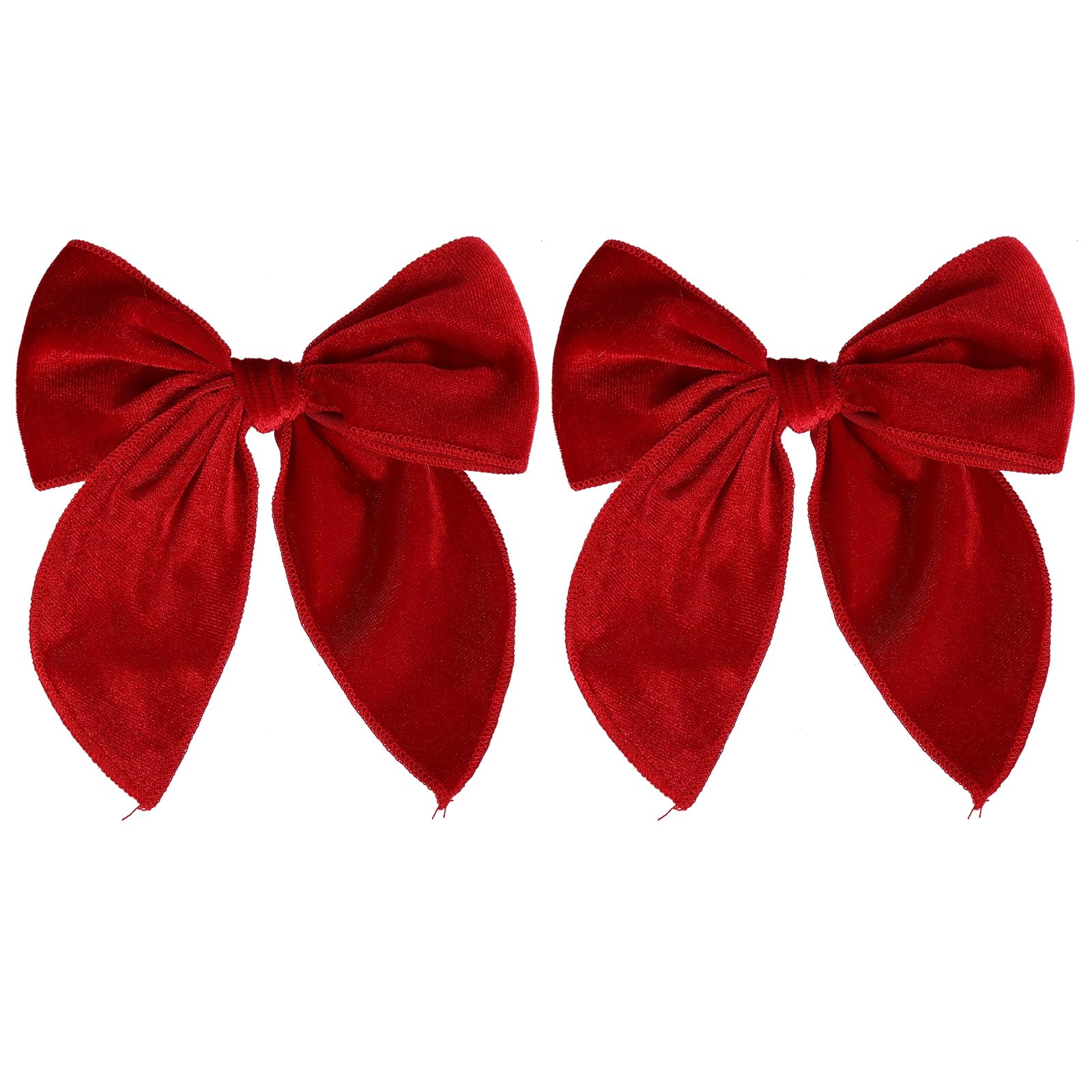 Photo 1 of 5" Red Christmas Velvet Fable Hair Bows Kids Big Velvet Ribbon Sailor Bow Alligator Clip Cheer Barrettes Hairpins Valentines New Year Gift Accessory for Toddler Teen Baby Girls