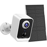 PEEIPM Security Cameras Wireless Outdoor Solar: Battery Power Cameras for Home Security WiFi Seguridad Camara System Kit Surveillance Monitor with Motion Sensor Flood Light Alarm &amp; Color Night Vision