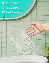 HapiRm Corner Shower Caddy 2 Pack No Drilling White Wall Mounted view 7