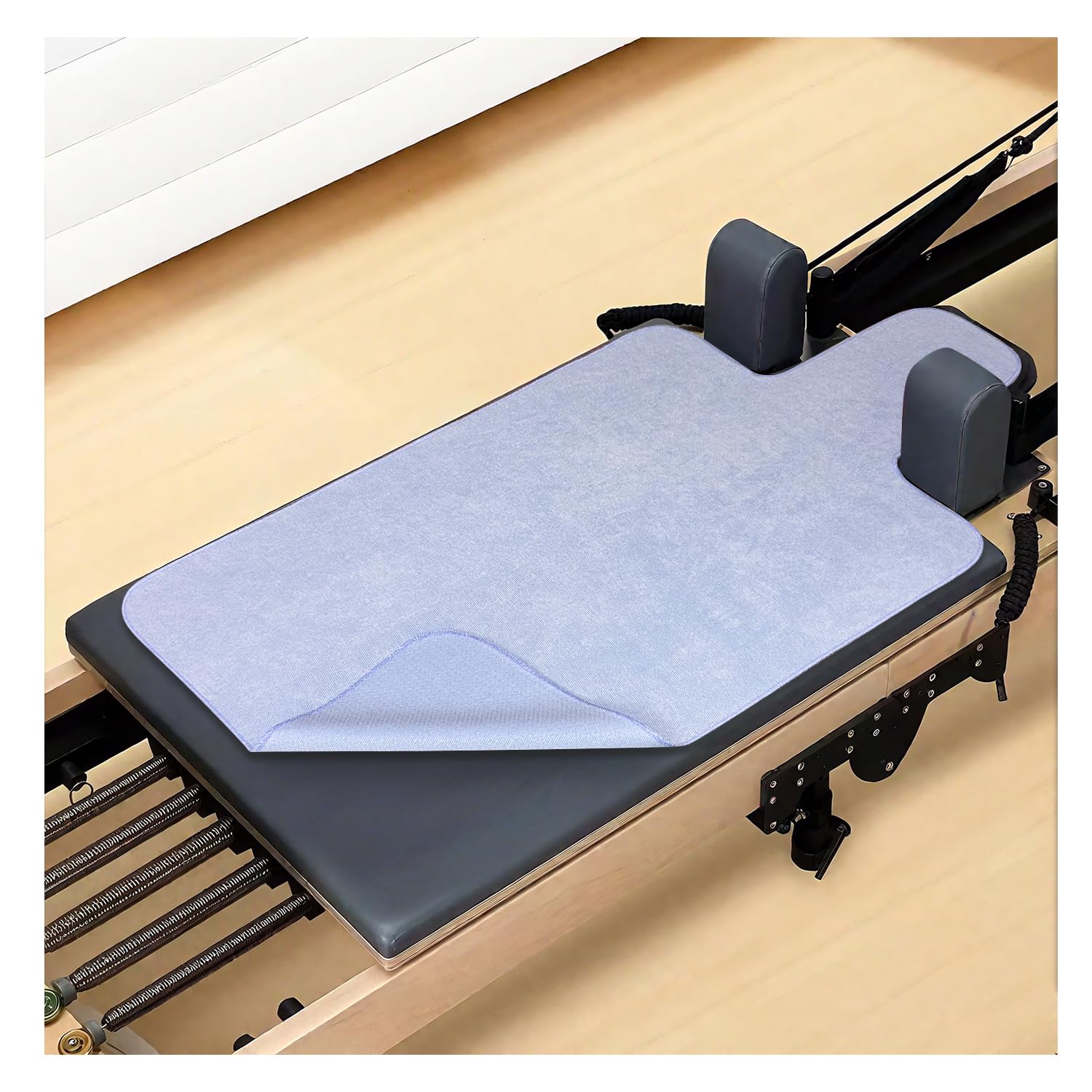 Photo 1 of Pilates Reformer Mat Non Slip, Pilates Reformer Cover Towel, Sweat-Wicking Mats Accessories, Foldable Washable Pilates Machine Mat Cover for Home, Studio, Gym Fitness