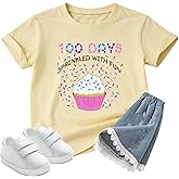 100 Days of School Shirt Kids Toddler Boys Girls 100th Day of School Shirt Celebration Gifts Tees Tops 4-10 Years