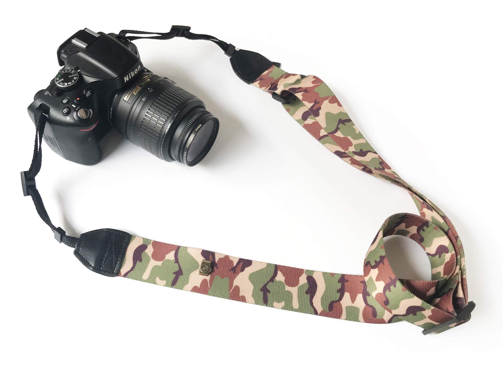 Alled Camera Strap Neck,Camera Strap for Canon Nikon Sony Lumix Kodak Fuji Olympus Dslr,Vintage Soft Comfortable Adjustable Quick Release Camera Shoulder Neck Strap (Camouflage Adjustable)