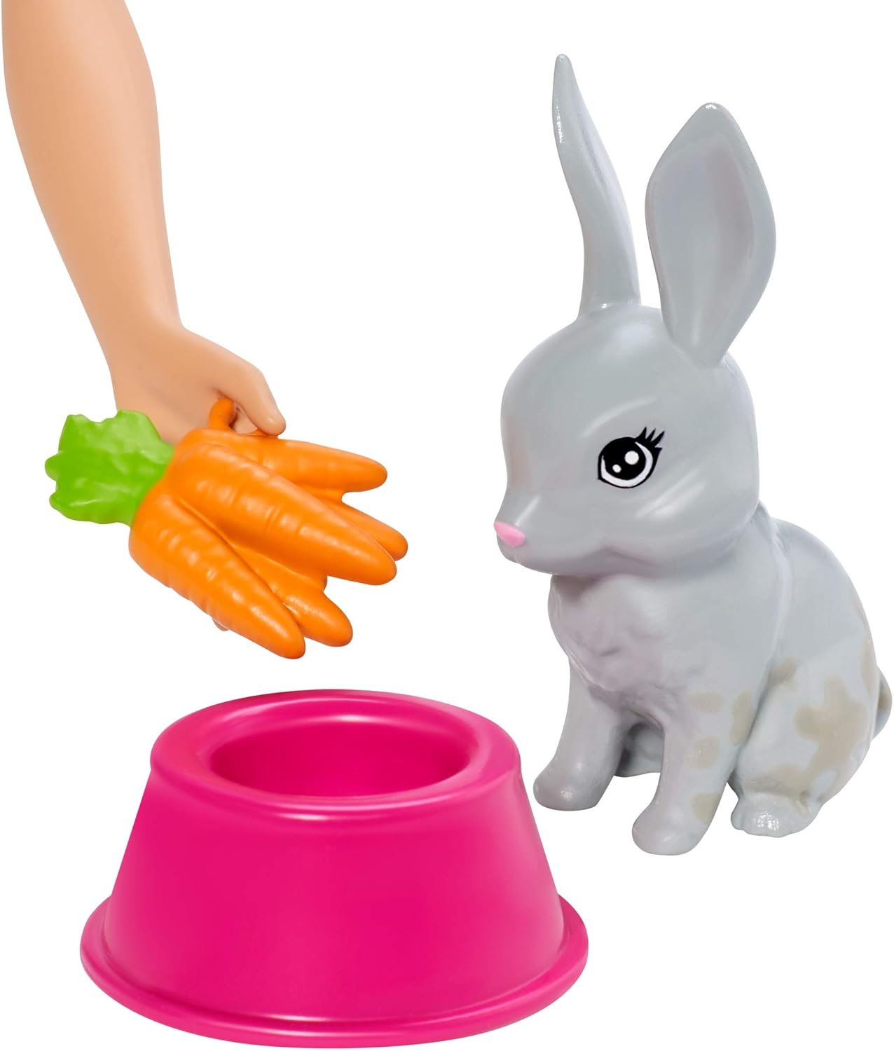 Barbie Play ‘n’ Wash Pets Playset with Blonde Doll, 3 Color-Change Animals a Puppy, Kitten and Bunny and 10 Pet and Grooming Accessories, Gift for 3 to 7 Year Olds: Toys & Games
