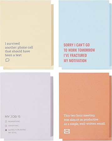 pic Funny Work Notebooks 8 pack funny sarcastic notepads for work office novelty memo note pads gift for coworkers 4 designs 4 25x5 5