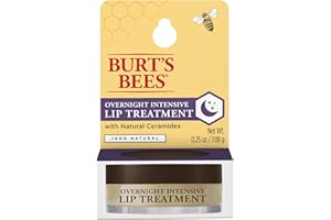 Burt’s Bees Overnight Lip Treatment, Lip Sleeping Mask for Dry, Chapped & Cracked Lips 100% Natural - 7.08g - Ultra-Condition
