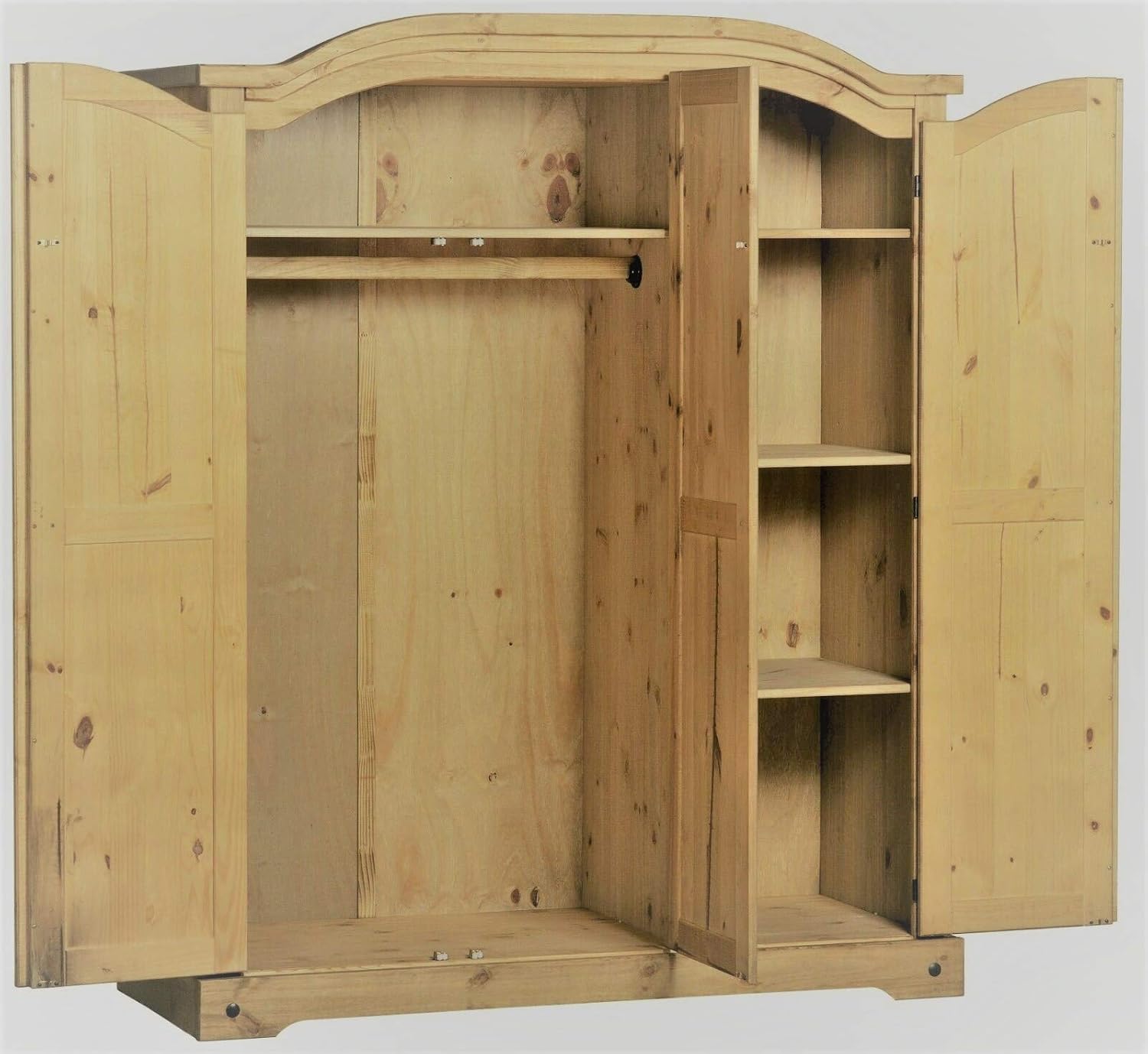 Seconique Corona 3 Door Wardrobe With Shelfs Hanging Space