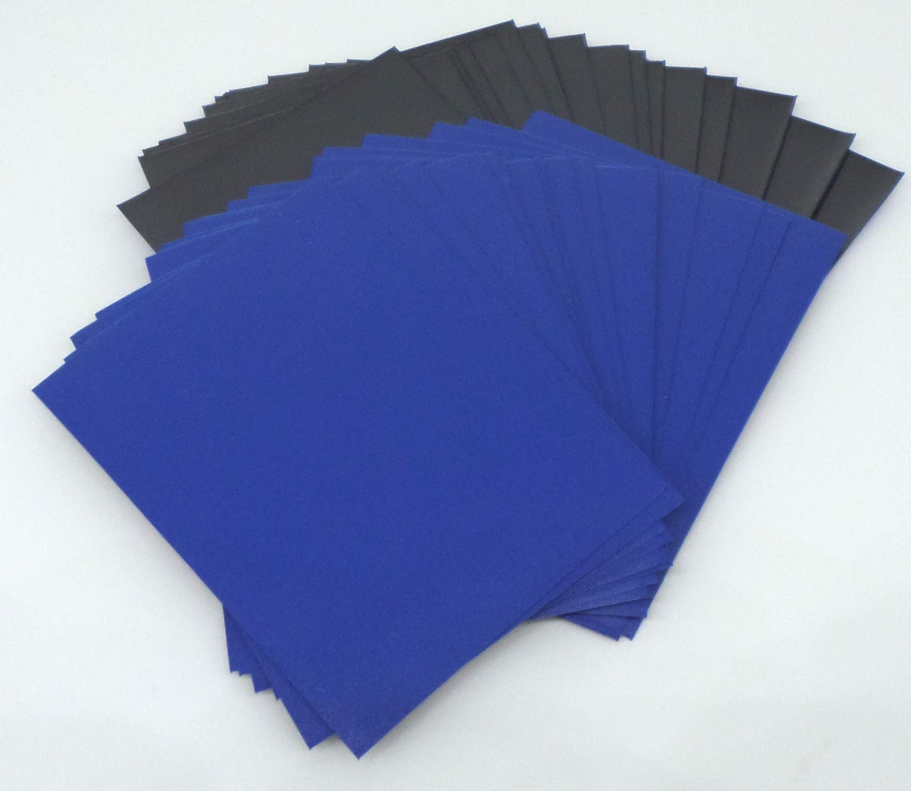 docsmagic.de 100 Premium Bi-Color Card Sleeves Mat Dark Blue/Black Standard Size 66 x 91