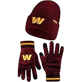 Ultra Game Youth NFL Official Super Soft Marl Knit Winter Beanie Knit Hat with Extra Warm Touch Screen Gloves