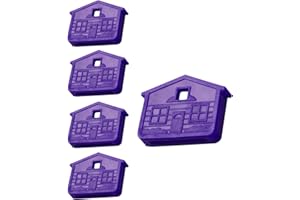 Lucky Line House Shaped Key Caps for KW1 & SC1 Key Ways, Purple, 5/PK (162655)