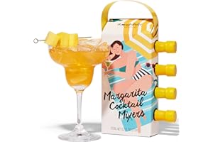 Thoughtfully Cocktails, Margarita Mixer Gift Set, 2.3 Ounces Each, Flavors Include Blood Orange, Strawberry, Mango, Watermelon, and Lime, Includes Rimming Salt, Pack of 4 (Contains NO Alcohol)