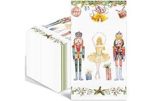 IANFEPH 100PCS Christmas Napkins Disposable Watercolor Nutcracker Paper Napkins 3 Ply Decorative Paper Hand Towels for Bathroom Winter Xmas Guest Napkins for Winter Holiday Christmas Cocktail Party