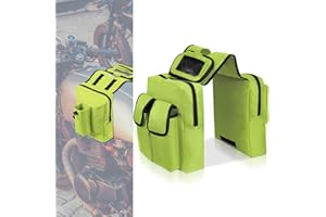 Aliceset ATV Saddle Bags ATV Tank Bags Waterproof Motorcycle Saddlebags ATV Accessories Universal Multiple Pocket Snowmobile Tank Bag Motorcycle Gas Tank Bag for ATV UTV Motorcycle(Fluorescent Green)