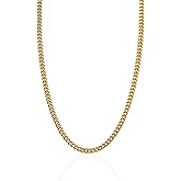 CRAFTD - Gold Cuban Link Chain - Durable 18K Gold & 316L Stainless Steel - Waterproof, Heat & Sweat Resistant - Gifts for Men - Men's Jewelry
