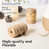 H&S Jute String 2 Reels x 90m 3mm 6 Ply Garden Twine Natural Brown view 3