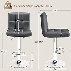Yaheetech 2 Pack Bar Stools with