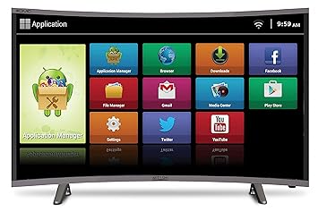 Mitashi 107.95 cm (43 inches) MiCE043V30 FS Full HD Smart Curved LED TV (Black)