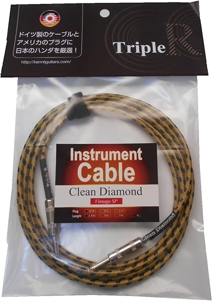 Amazon ギターケーブル Triple R Vintage Sp 3 5m 黄 黒 シールドケーブル 楽器