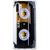 FAteam Case for Galaxy Note 10 Plus with Reinforced Corners TPU Soft Bumper Retro Music Cassette Tape Phone Case Compatible with Samsung Galaxy Note 10 Plus