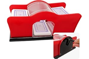 Evelots Playing Cards Shuffler - 2 Deck Card Holder, Easy Hand Cranked System, Card Shuffling Machine, Casino Card Shuffler for Blackjack Poker Texas Hold Em | Card Games