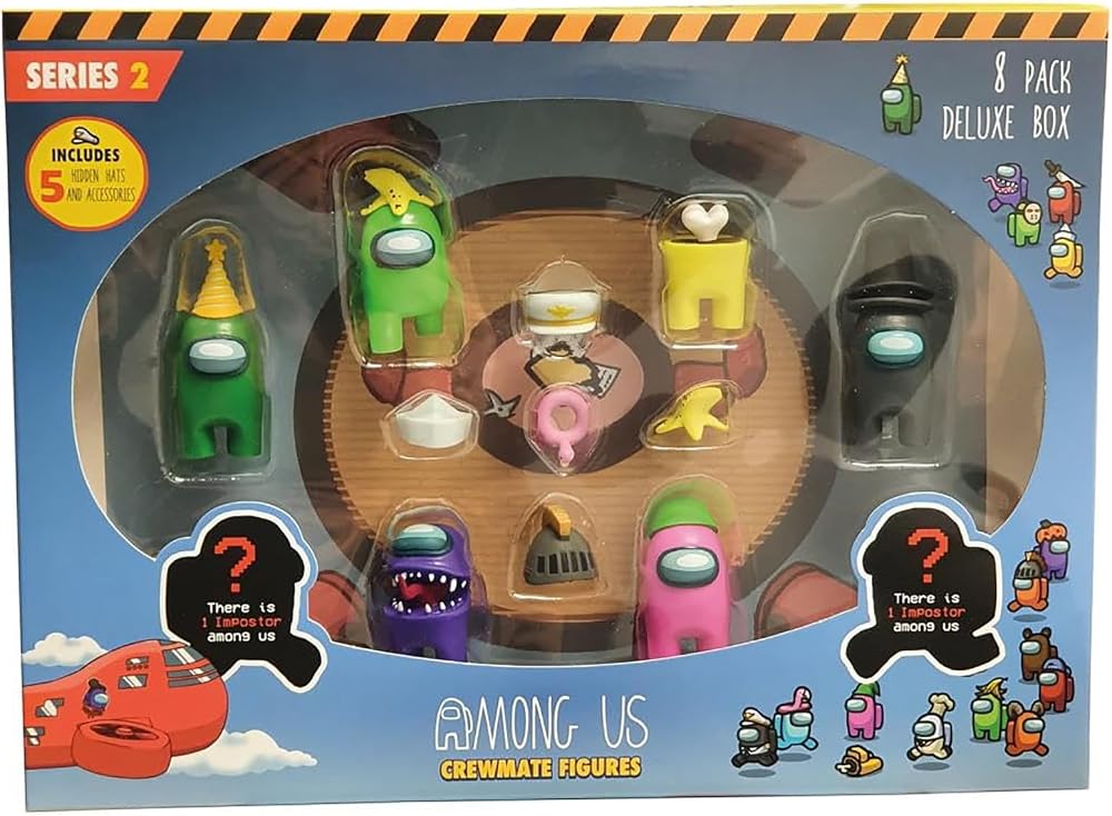 Among Us Crewmate Figures 8 Pack Deluxe Box S2 Brand New