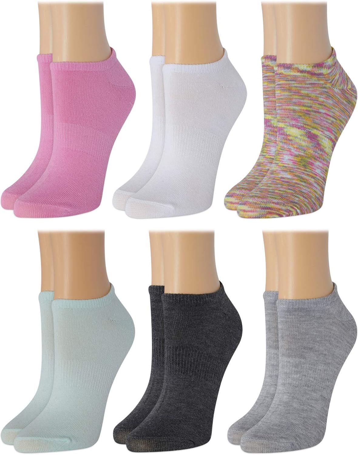 Spalding Girls 6-pack No Show Athletic Socks with Arch Support