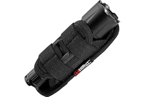 NP NIGHT PROVISION TH1 Tactical Flashlight Holster Duty Belt Pouch Stretchable Rotatable Clip 360 Degree Holder for Police Military Security Belt