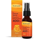 Wedderspoon Propolis &amp; Manuka Honey Throat Spray, Original Honey, 1 Fl Oz