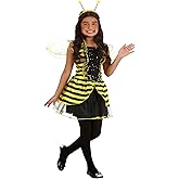 Fun Costumes Kid's Lil Bee Costume, Honeybee Dress, Bumblebee Outfits for Girls - Large/X-Large - Yellow