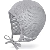 JELLYTREE Baby Bonnet Breathable Mesh Summer Pilot Cap, 0M-18M | Breathable summer mesh pilot cap with soft chin ties. Lightweight, stretchy fit keeps baby cool and comfortable.