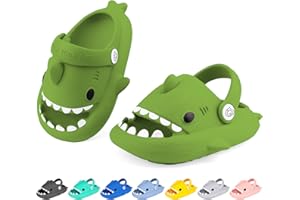 LUYOO Kids Shark Cloud Slides | Boys Girls Slip On Sandals | Toddler Beach Slippers | Youth Fish Flip Flops Pool Shower Shoes