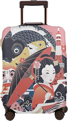 Amazon スーツケースカバー 日本の旅 東京タワー 和風 トロリー袋 トロリーケース 保護カバー トラベルスーツケースプロテクター トランクカバー キャリーカバー ラゲッジカバー 無地 伸縮素材 キズを防止 S M L Xlサイズ 観光旅行 超軽い 男女兼用 シューズ バッグ