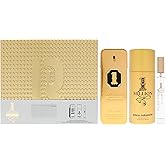 1 Million Golden Intense by Paco Rabanne for Men - 3 Pc Gift Set 3.4oz Parfum Spray, 0.34oz EDT Spray (Mini), 5.1oz Deodorant Spray