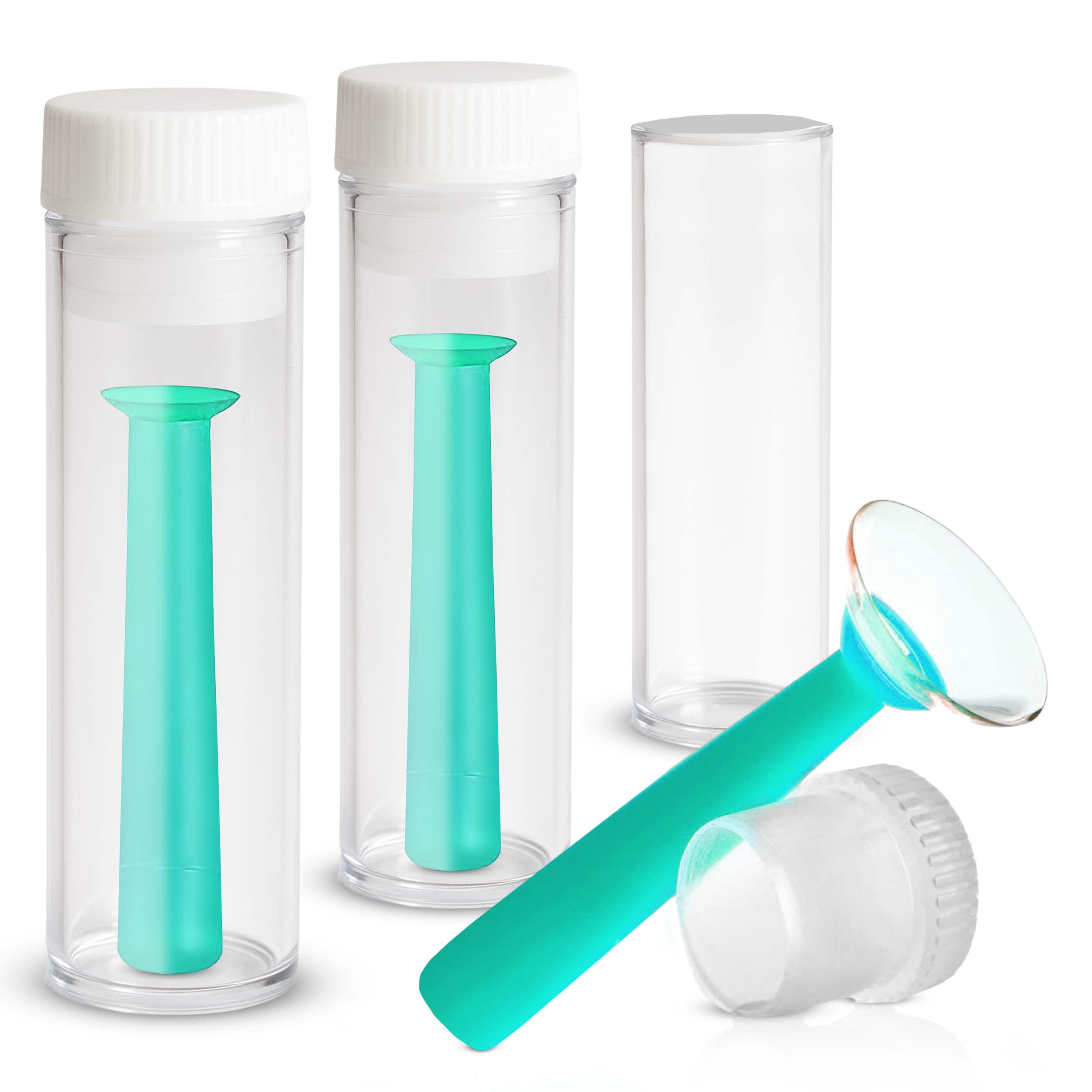 SPORTS WORLD VISION | Contact Lenses Applicator & Remover Tool with Storage Case | 3PCs Green Silicone Lens Inserter with Suction Holder for Coloured Contact Lenses