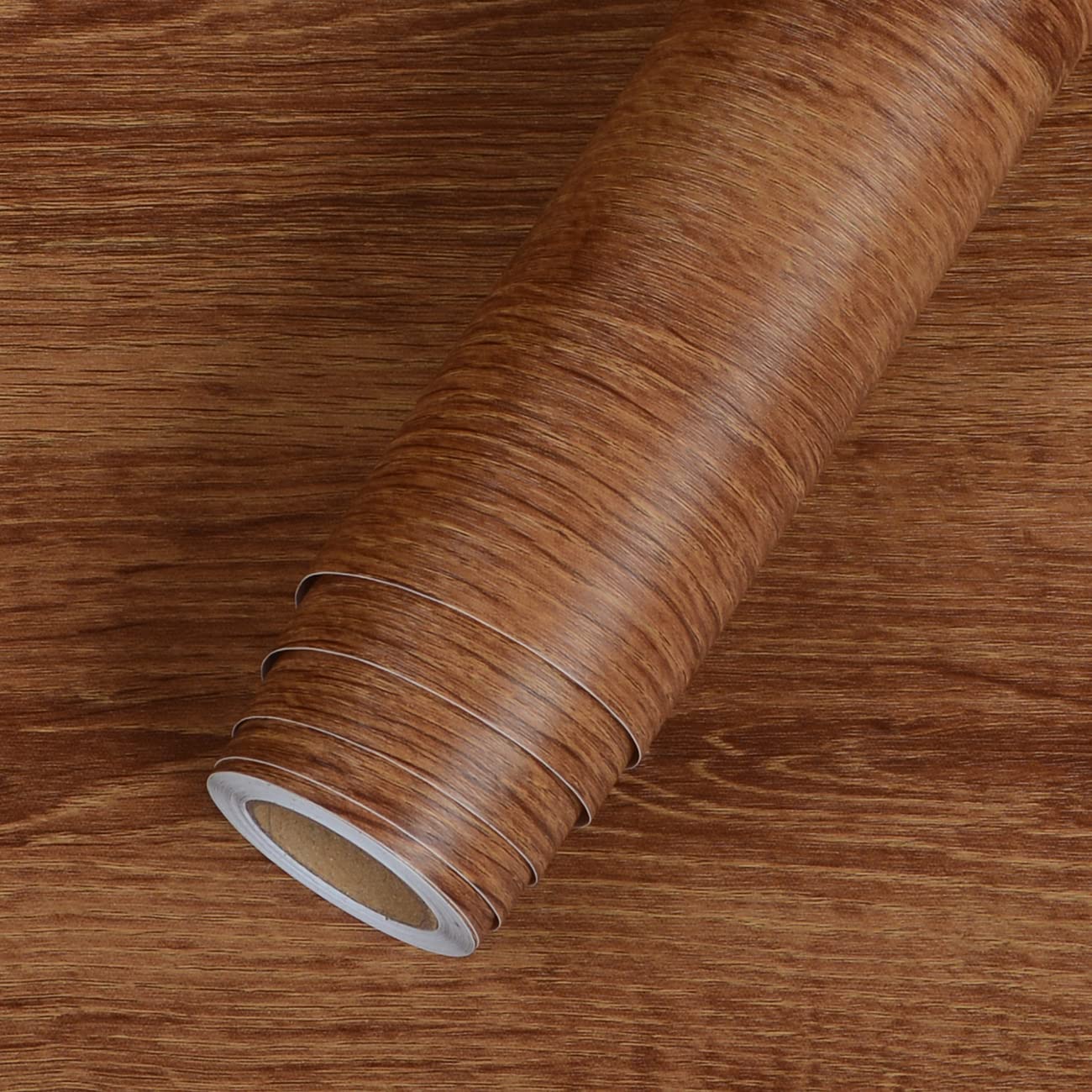 Photo 1 of A-b-cil Dark Wood Contact Paper 400" X 16" Walnut Wood Wallpaper Peel and Stick Stickers Waterproof Kitchen Cabinet Contact Paper Wood Grain Vinyl Wrap