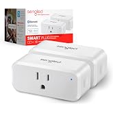 Sengled Smart Plug, S1 Auto Pairing with Alexa Devices, Energy Monitoring, Smart Outlet Remote Control, 15A Smart Socket, 1800W, Timer &amp; Schedule, Bluetooth Mesh Smart Home, No Hub Required, 2-Pack